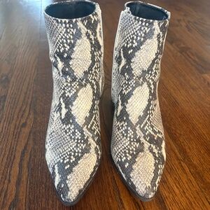 Madden Girl- Dafnii Snake Print Ankle Boot- Size 8